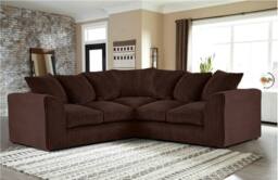Furniture 786 Jumbo Cord Scatter Back 2c2 Corner Sofa in Chocolate
