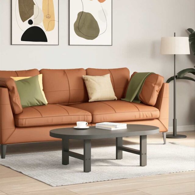 Berkfield Home Coffee Table Legs Anthracite 2 pcs 50x(30-31) cm Steel - image 1