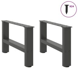 Berkfield Home Coffee Table Legs Anthracite 2 pcs 50x(30-31) cm Steel - thumbnail 4
