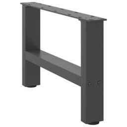Berkfield Home Coffee Table Legs Anthracite 2 pcs 50x(30-31) cm Steel - thumbnail 3