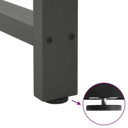 Berkfield Home Coffee Table Legs Anthracite 2 pcs 50x(30-31) cm Steel - thumbnail 9