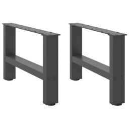 Berkfield Home Coffee Table Legs Anthracite 2 pcs 50x(30-31) cm Steel - thumbnail 2