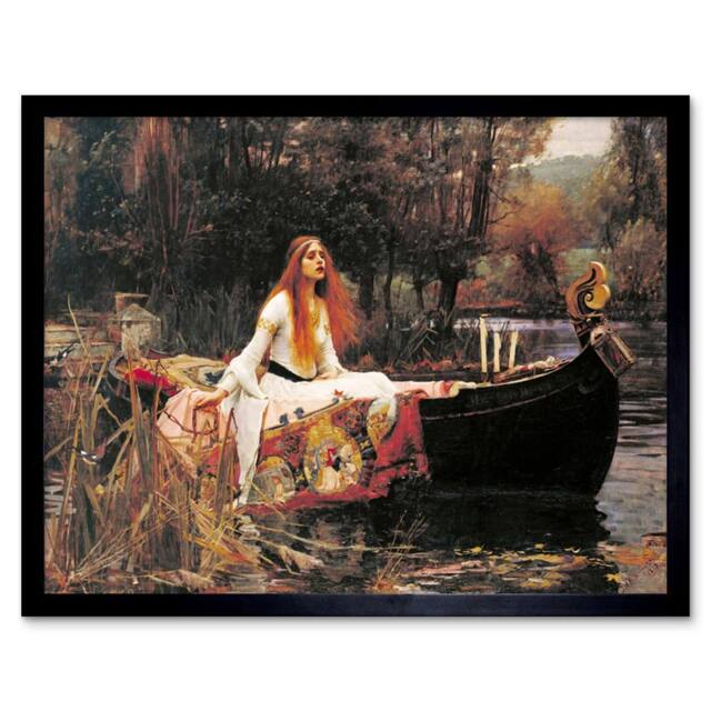 "Artery8 John William Waterhouse The Lady Of Shalott Edit 12x16"" Framed Art - Size: W12"" x H16""" - image 1