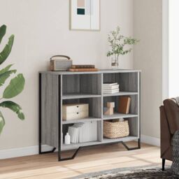 Berkfield Home Sideboard Grey Sonoma 91x35.5x74.5 cm Engineered Wood - thumbnail 3