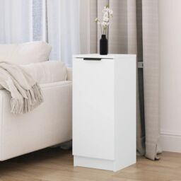 Berkfield Home Sideboard White 30x30x70 cm Engineered Wood - Size: 30 x 30 x 70 cm - thumbnail 1