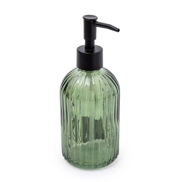 Candlelight Apothecary Glass Soap Dispenser With Black Pump in Olive - image 1