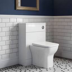 Balterley Alrewas Contemporary Compact WC Unit, Gloss White, 600mm in White - thumbnail 3