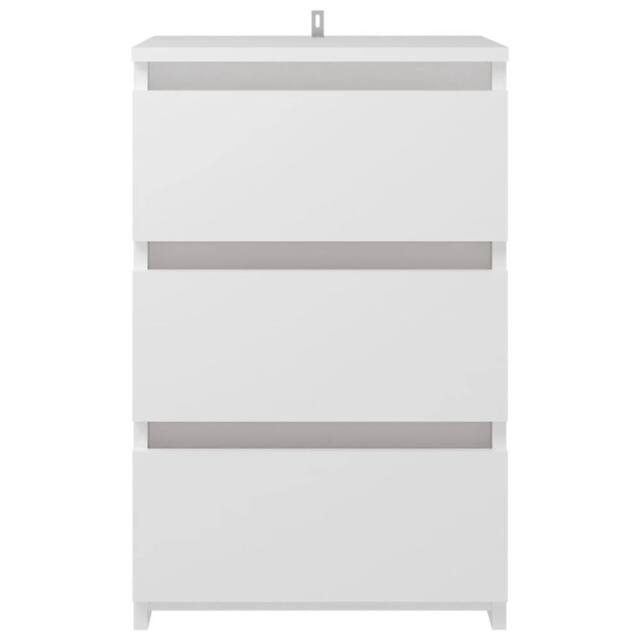Berkfield Home Durable Bed Cabinet White 40x35x62.5 cm Engineered Wood - image 1