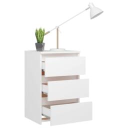 Berkfield Home Durable Bed Cabinet White 40x35x62.5 cm Engineered Wood - thumbnail 6