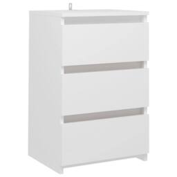 Berkfield Home Durable Bed Cabinet White 40x35x62.5 cm Engineered Wood - thumbnail 3