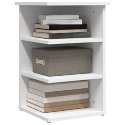 Berkfield Home Side Cabinet White 35x35x55 cm Engineered Wood - Size: 35 x 35 x 55 cm - thumbnail 4