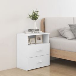 Berkfield Home Bed Cabinet White 50x32x60 cm - Size: 50 x 32 x 60 cm - thumbnail 1
