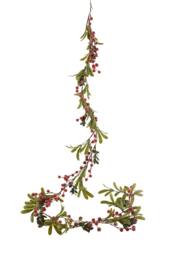 Dibor Luxury Hambledon Berry Table Decoration Christmas Garland 160cm in Green - Size: Large - thumbnail 2