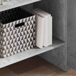 Berkfield Home Modern Book Cabinet Concrete Grey 60x35x180 cm Engineered Wood - Size: 60 x 35 x 180 cm - thumbnail 1