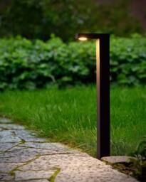Lucide 'TEXAS' Non Dimmable Modern Stylish Garden Outdoor LED Bollard Light in Black - thumbnail 2