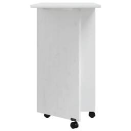 Berkfield Home Rolling Cabinet with Desk MOSS White Solid Wood Pine - thumbnail 6