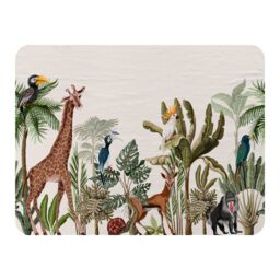 Benjamin Tate Design Tropical Animals Blanket in Natural - Size: 120 cm x 150 cm - thumbnail 1