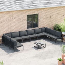 Berkfield Home Garden Sofa Set 11 pcs Anthracite Steel - thumbnail 3