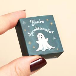 Lisa Angel Tiny White Ceramic Ghost Matchbox Token - thumbnail 3