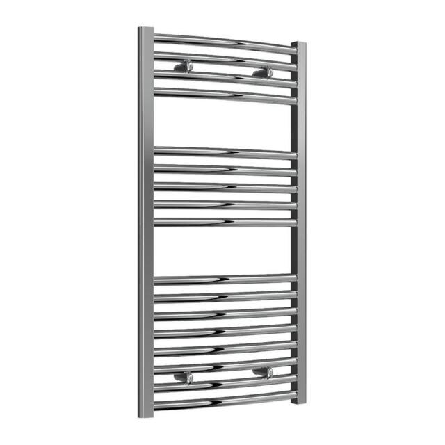 Bathroom Kingdom Diva Chrome Straight Heated Towel Rail 1000x400 in Silver - image 1