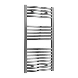 Bathroom Kingdom Diva Chrome Straight Heated Towel Rail 1000x400 in Silver