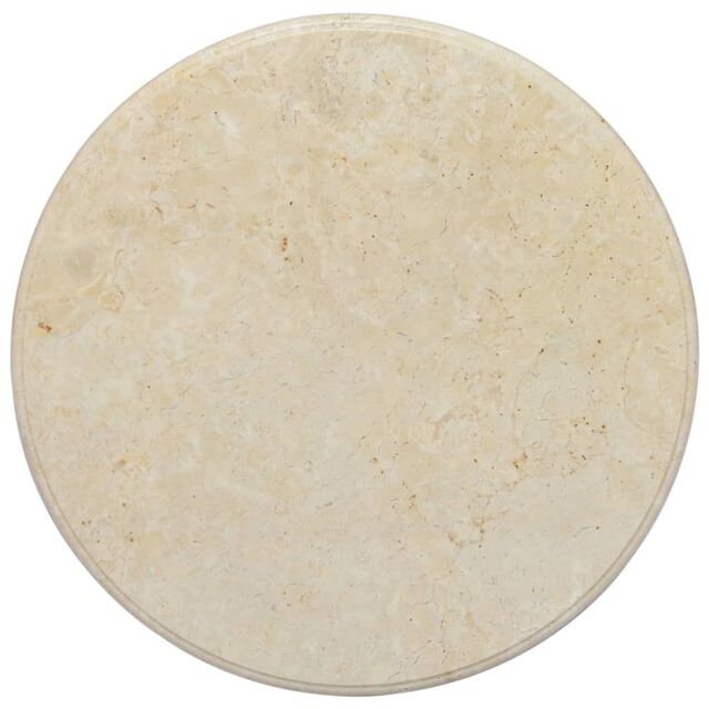 Berkfield Home Table Top Cream Ã˜60x2.5 cm Marble in Beige - Size: 60x2.5 cm - image 1