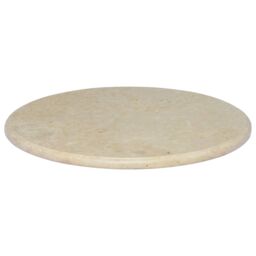 Berkfield Home Table Top Cream Ã˜60x2.5 cm Marble in Beige - Size: 60x2.5 cm - thumbnail 2