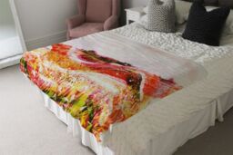 Benjamin Tate Design Wheat Field Paint Blanket in Natural - Size: 120 cm x 150 cm - thumbnail 3