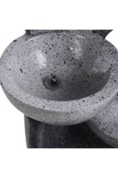 Garden Sanctuary Muti-Tier Solar Powered Cascading Garden Water Fountain in Grey - thumbnail 9