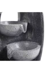 Garden Sanctuary Muti-Tier Solar Powered Cascading Garden Water Fountain in Grey - thumbnail 8