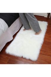 Living and Home 100Cm x 180Cm Dwayne Handmade White Rug - Size: 100 cm x 180 cm - thumbnail 4