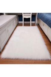 Living and Home 100Cm x 180Cm Dwayne Handmade White Rug - Size: 100 cm x 180 cm - thumbnail 5