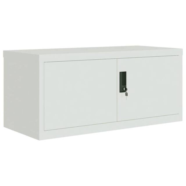 Berkfield Home Durable File Cabinet Light Grey 90x40x240 cm Steel - Size: 90 x 40 x 240 cm - image 1