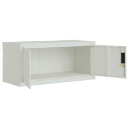 Berkfield Home Durable File Cabinet Light Grey 90x40x240 cm Steel - Size: 90 x 40 x 240 cm - thumbnail 5