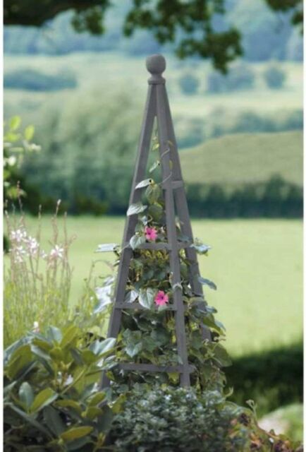 Marco Paul 1.9 Wooden Garden Obelisk - Grey - image 1