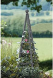 Marco Paul 1.9 Wooden Garden Obelisk - Grey - thumbnail 1