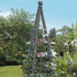 Marco Paul 1.9 Wooden Garden Obelisk - Grey - thumbnail 2