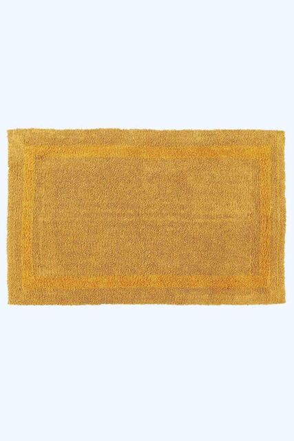 Homescapes Luxury Extra Large Bath Mat Reversible 1600GSM 100% Cotton, 70 x 120cm in Mustard - Size: 70 x 120 cm - image 1