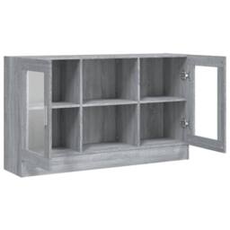 Berkfield Home Vitrine Cabinet Grey Sonoma 120x30.5x70 cm Engineered Wood - thumbnail 5