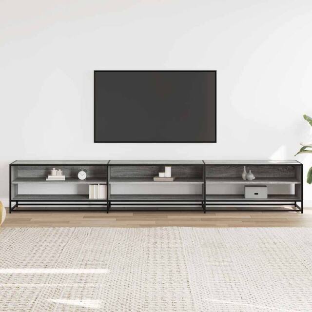 Berkfield Home TV Cabinet Grey Sonoma 270x40x46 cm Engineered Wood - Size: 270 x 40 x 46 cm - image 1