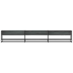 Berkfield Home TV Cabinet Grey Sonoma 270x40x46 cm Engineered Wood - Size: 270 x 40 x 46 cm - thumbnail 4