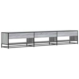 Berkfield Home TV Cabinet Grey Sonoma 270x40x46 cm Engineered Wood - Size: 270 x 40 x 46 cm - thumbnail 6