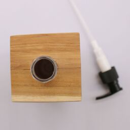 KDMD Natural Teakwood Soap Dispenser - Square in Brown - thumbnail 4