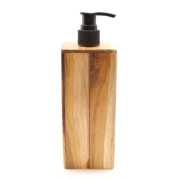 KDMD Natural Teakwood Soap Dispenser - Square in Brown - thumbnail 2