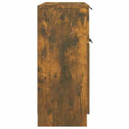 Berkfield Home Sideboard Smoked Oak 60x30x70 cm Engineered Wood in Brown - Size: 60 x 30 x 70 cm - thumbnail 6