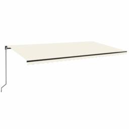Berkfield Home Manual Retractable Awning 600x350 cm Cream - thumbnail 2
