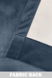 Enhanced Living 100% Blackout Luxury Supersoft Velvet Thermal Tape Top Curtains for Living Room & Bedrooms in Blue - Size: 117 cm width x 137 cm drop - thumbnail 5