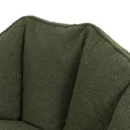 icon Boucle Sirena Accent Chair & Footstool Bundle in Olive - thumbnail 8