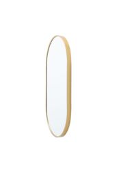 Living and Home 40x70cm Modern Gold Oval Metal Wall Mirror - Size: 40x70 cm - thumbnail 6