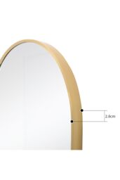 Living and Home 40x70cm Modern Gold Oval Metal Wall Mirror - Size: 40x70 cm - thumbnail 4